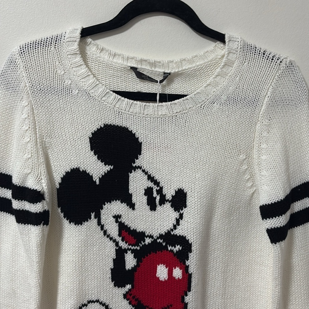 NWT PRINCESS GOES HOLLYWOOD (4) Mickey Mouse Sweater Disney Cotton Blend *FLAW - Picture 3 of 16